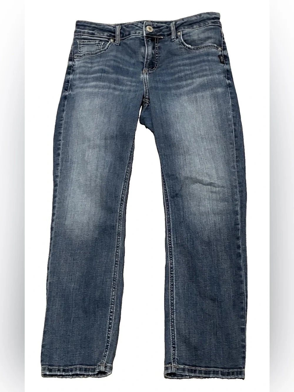 Silver Jeans Co Elyse Capri Women’s W28 L23.5 Blue Stretch Denim Jeans